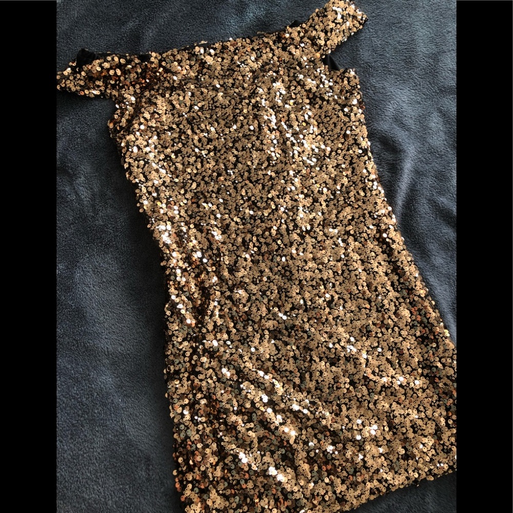 Flashy gold dress